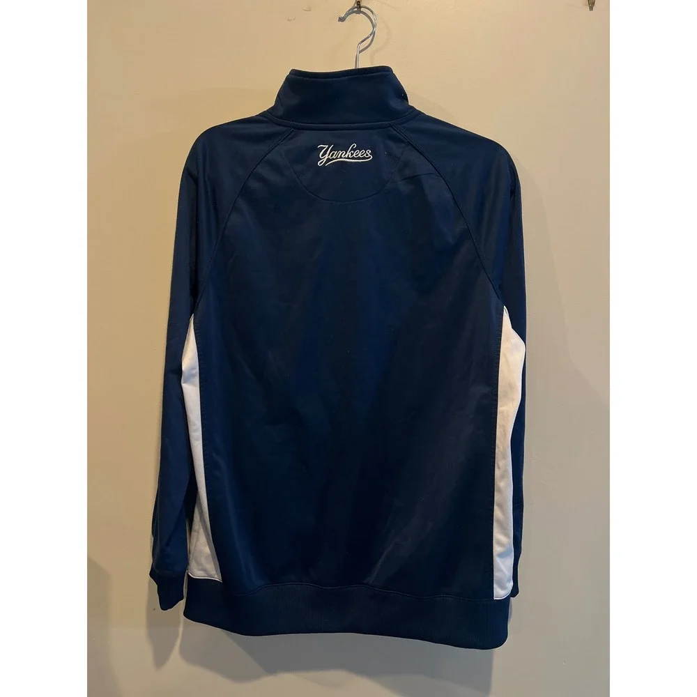 Nike MLB New York Yankees Track Jacket Navy Blue Full Zip Women XL Fitted